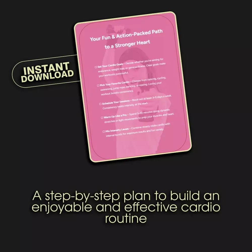 Your Fun & Action-Packed Path to a Stronger Heart: A Digital Cardio Workout Plan Checklist for Endurance & Weight Loss