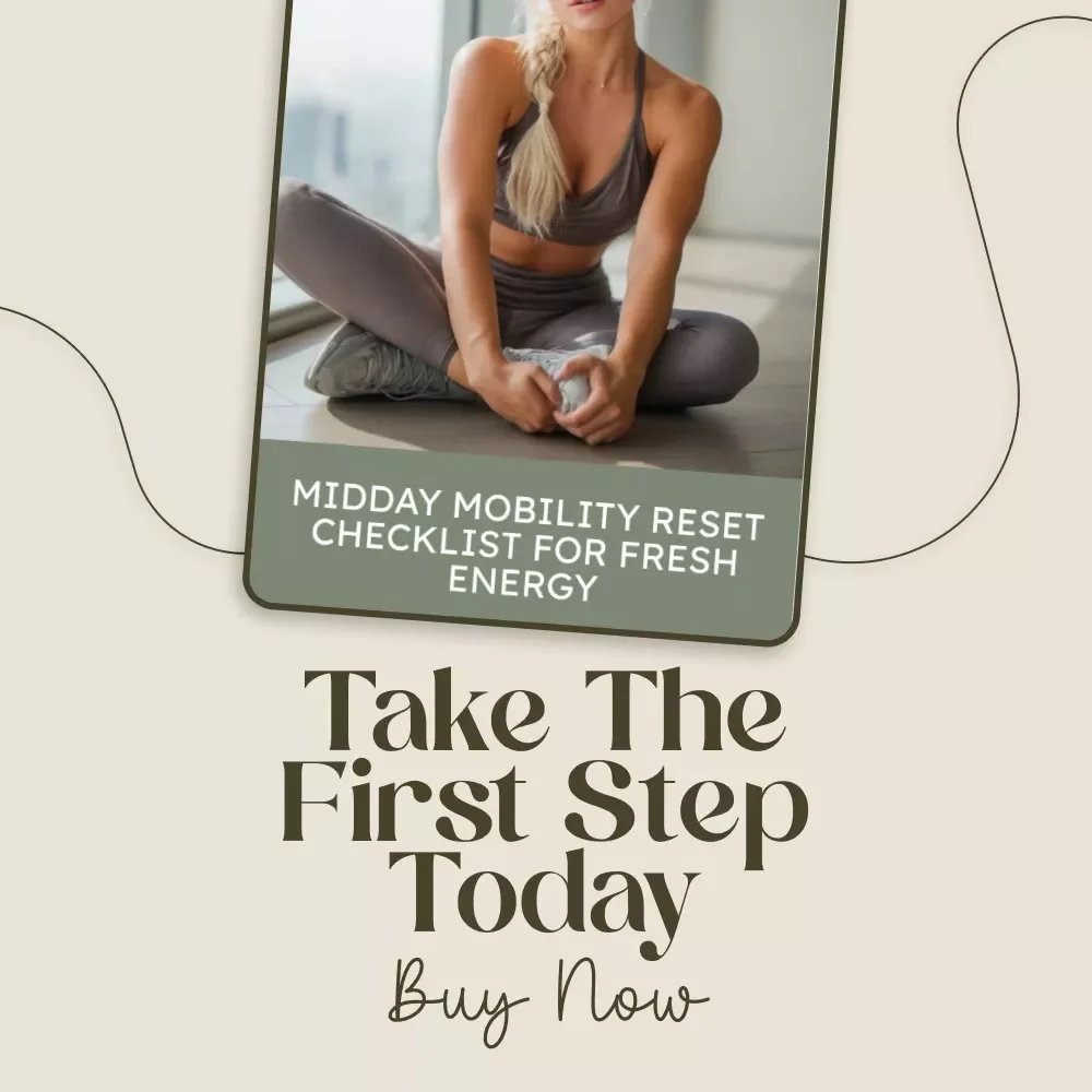 Midday Mobility Reset Checklist for Fresh Energy | Quick Mobility Routines to Reset Energy Midday | Digital Download PDF