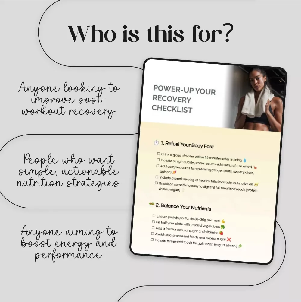 Power-Up Your Recovery Checklist: The Ultimate Guide to Post-Workout Nutrition, Hydration, and Smart Meal Prep