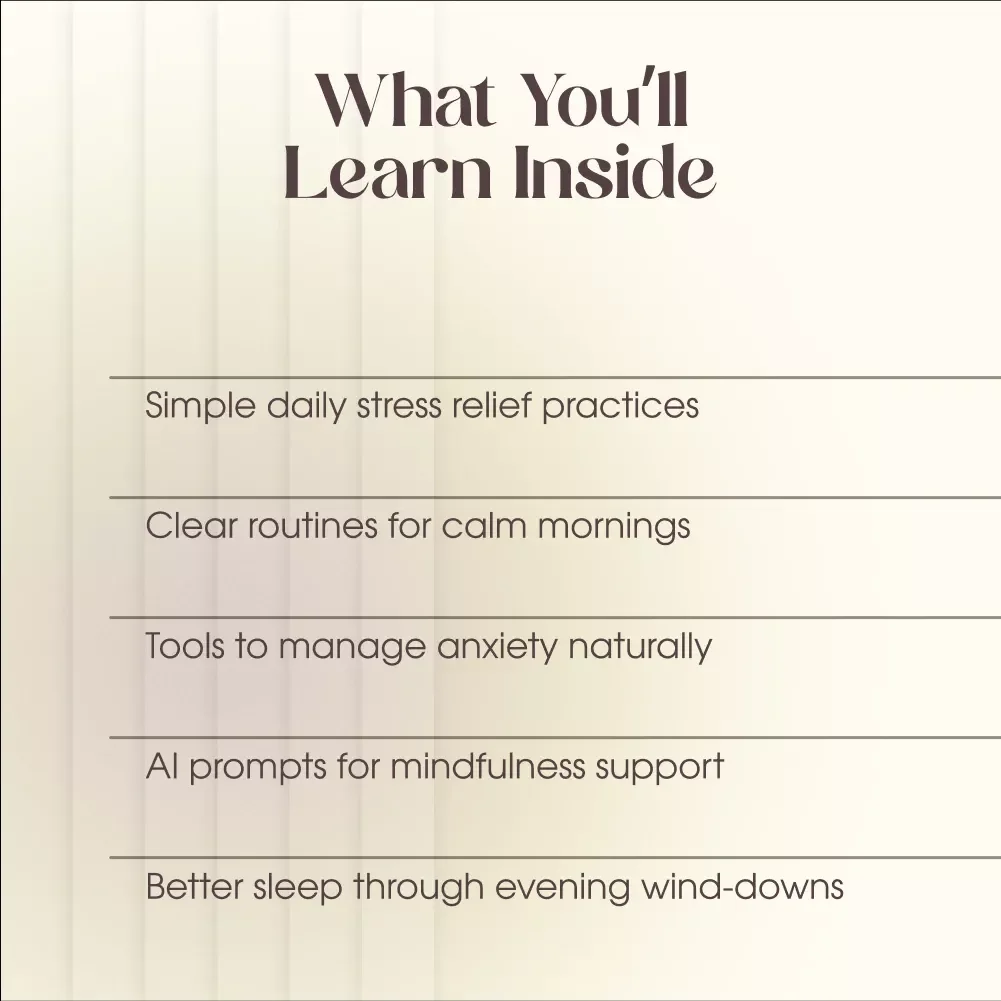 Your Daily Calm Plan | Anxiety Relief Digital Download | eBook, Guide & Checklist for Stress Management, Mindfulness & Daily Routine