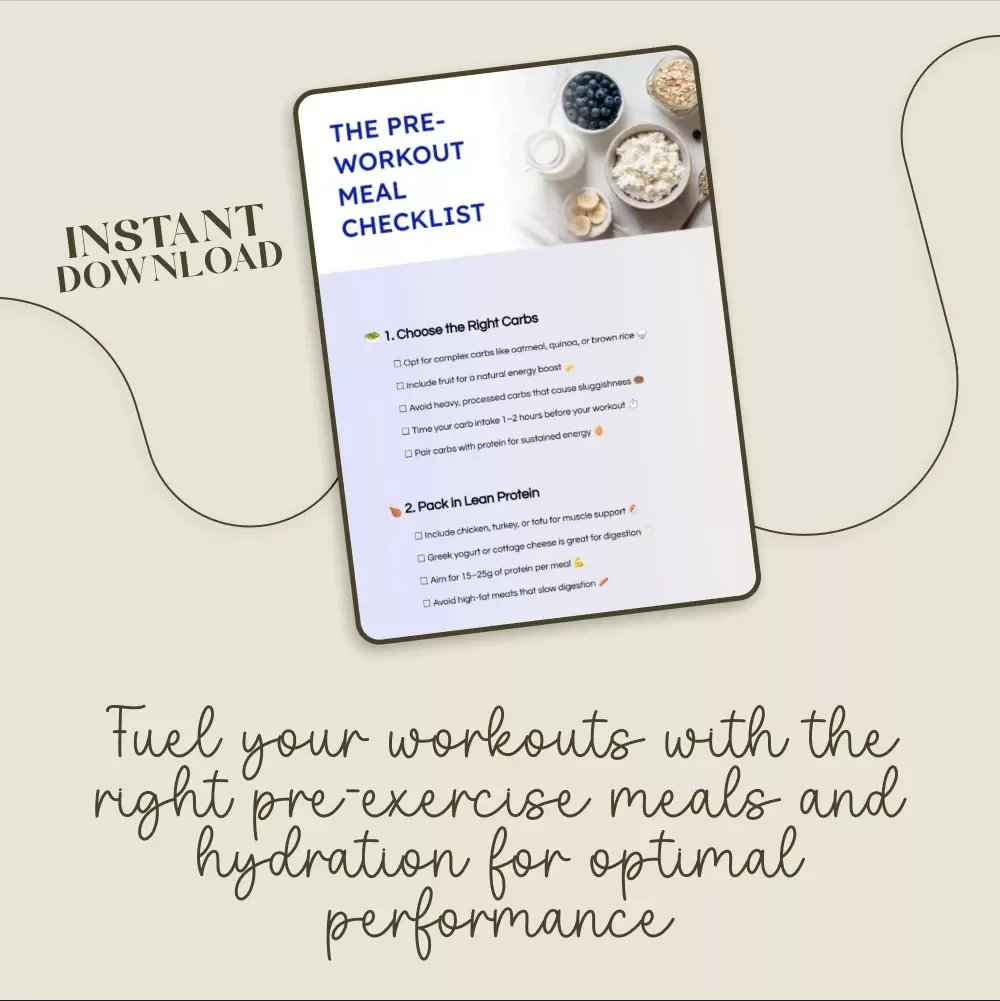 The Pre-Workout Meal Checklist: Fuel Your Fitness with Perfect Timing and Nutrition