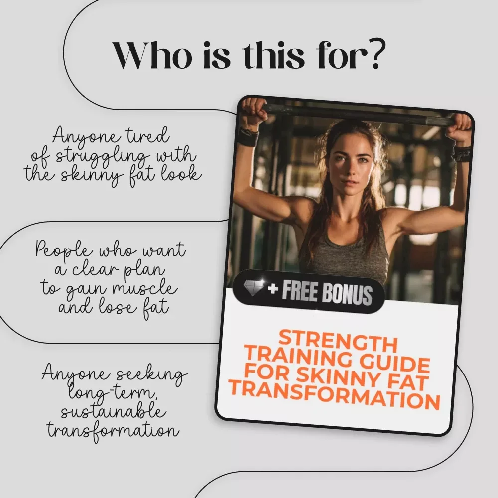 Strength Training Guide for Skinny Fat Transformation | Digital Download Fitness eBook | Skinny Fat Strength Training Plan, Nutrition & AI Tools