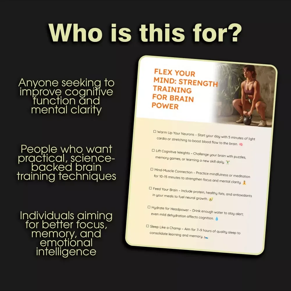 Flex Your Mind: Strength Training for Brain Power - Cognitive Fitness Guide for Mental Clarity, Focus & Neuroplasticity