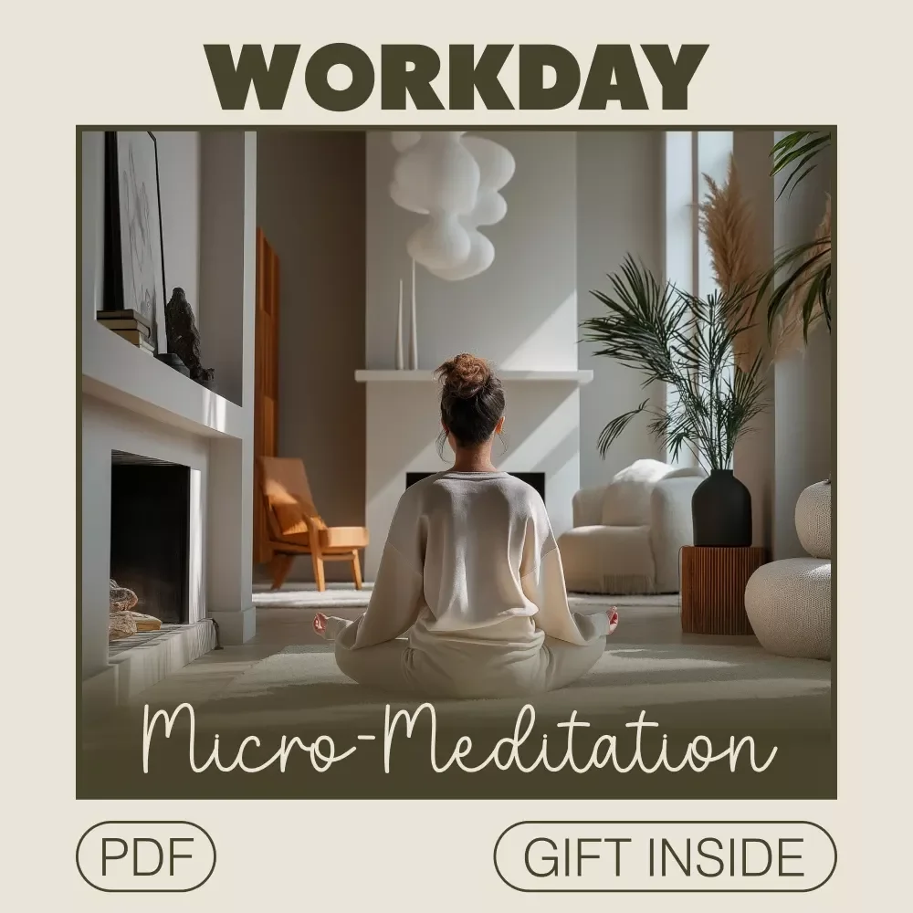 Workday Micro-Meditation Checklist | Digital Download for Focus & Clarity | Breath-Based Micro-Meditations During Work