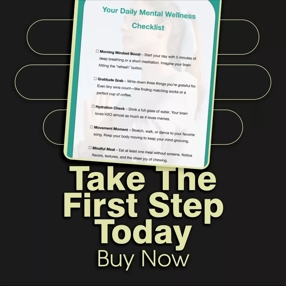 Your Daily Mental Wellness Checklist | Printable Self Care Routine, Mindfulness Journal, Mental Health eBook & Digital Download