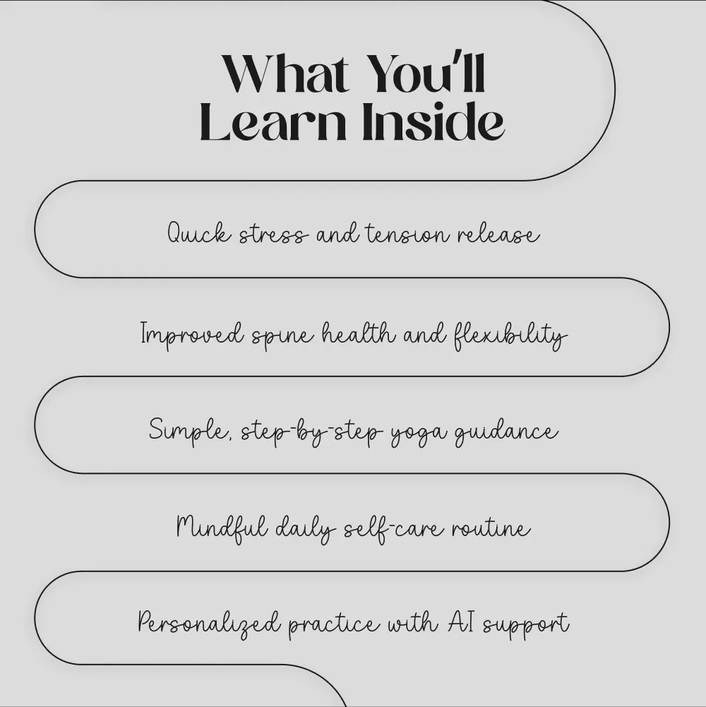 A Checklist to Release Tension with Yoga Twists | Printable Yoga Guide, eBook & Digital Download for Stress Relief, Mindfulness & Wellness