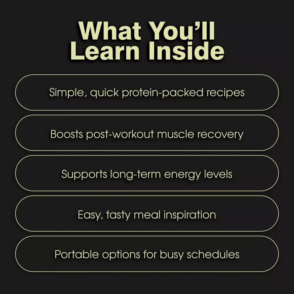 High-Protein Ideas for Muscle Recovery Checklist | Digital Download for Healthy High-Protein Breakfast Ideas for Muscle Recovery, Fitness, and Post-Workout Nutrition