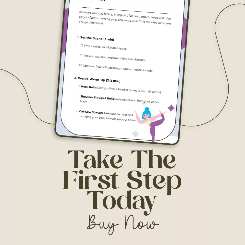 Morning Yoga Wake-Up Checklist | Digital Download | Morning Yoga Sequences to Wake Up | Printable Yoga Routine for Beginners