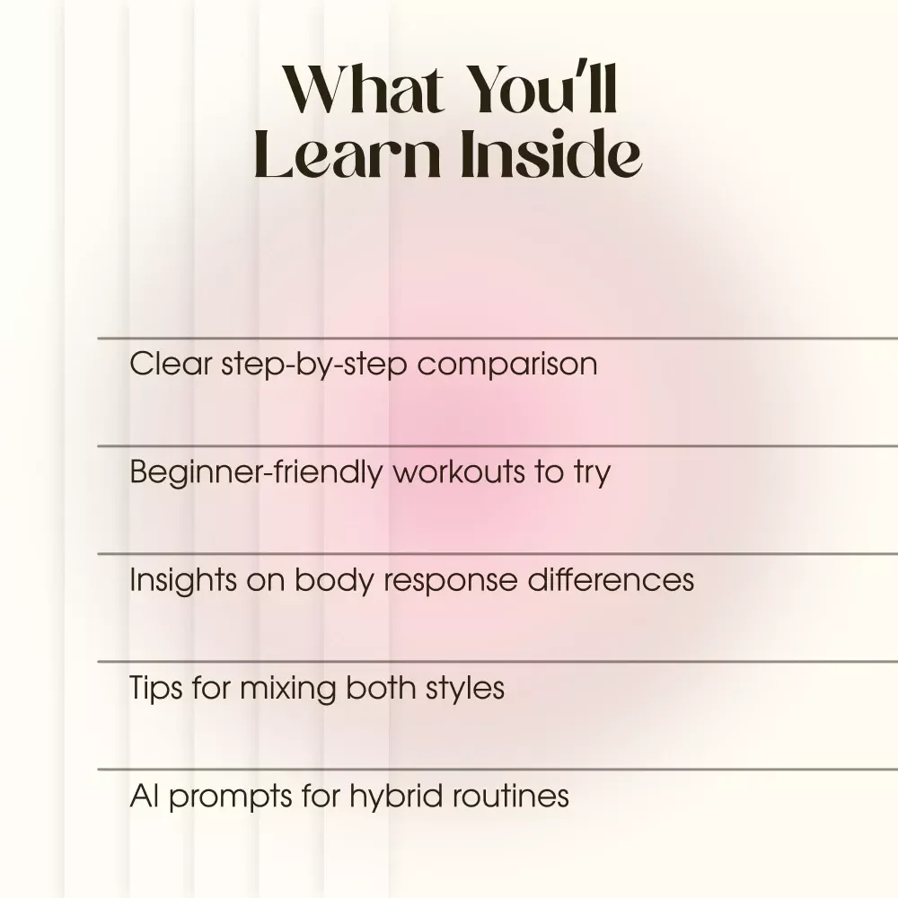 Pilates vs Strength Training Checklist | Digital Fitness Guide for Goals, Routines & Balanced Workouts