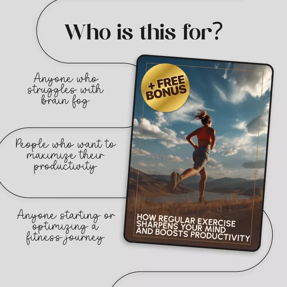 How Regular Exercise Sharpens Your Mind and Boosts Productivity | Digital Guide to Improve Focus with Regular Exercise | Ebook Download