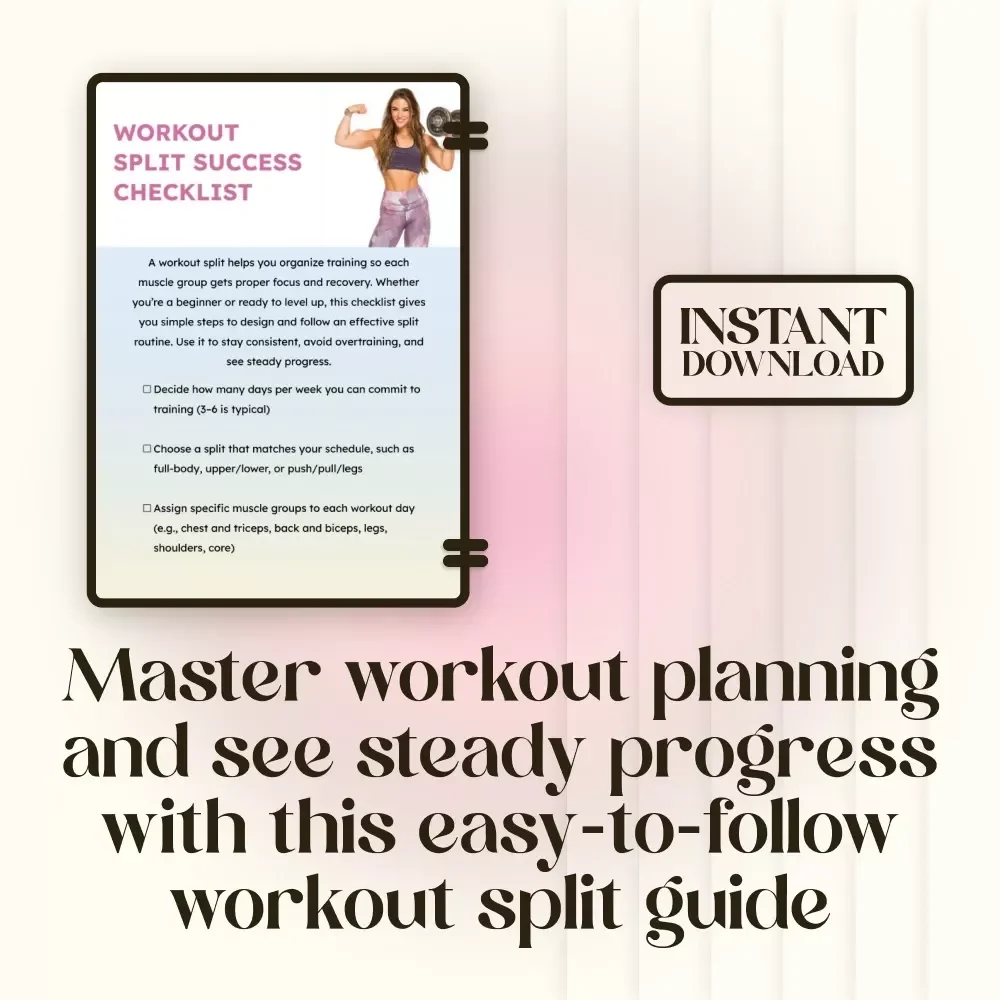Workout Split Success Checklist – Build Consistent, Effective Training Routines for Balanced Muscle Growth