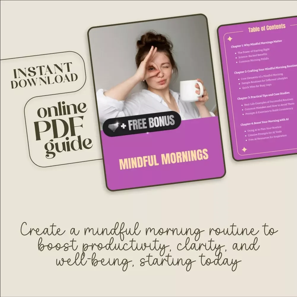 Mindful Mornings Guide: Create Your Perfect Morning Routine for Productivity & Calmness
