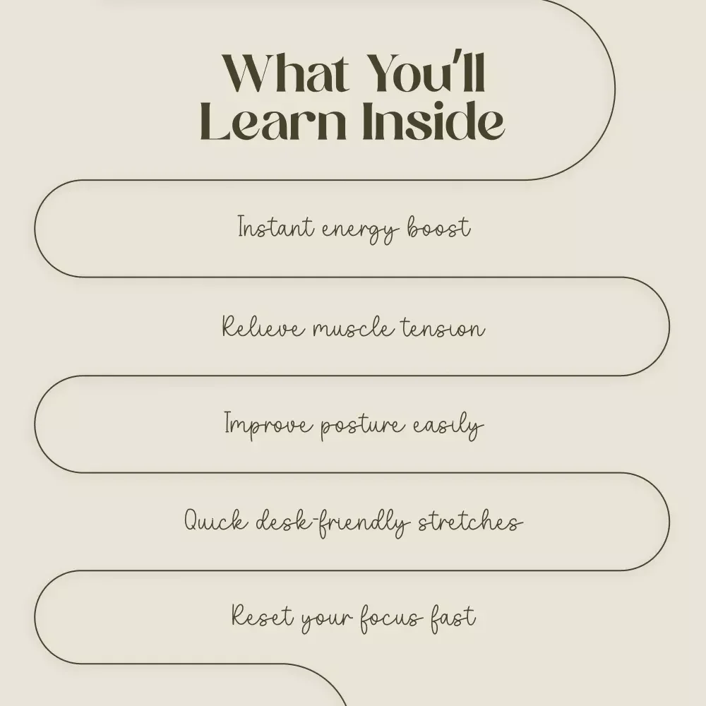 Midday Mobility Reset Checklist for Fresh Energy | Quick Mobility Routines to Reset Energy Midday | Digital Download PDF
