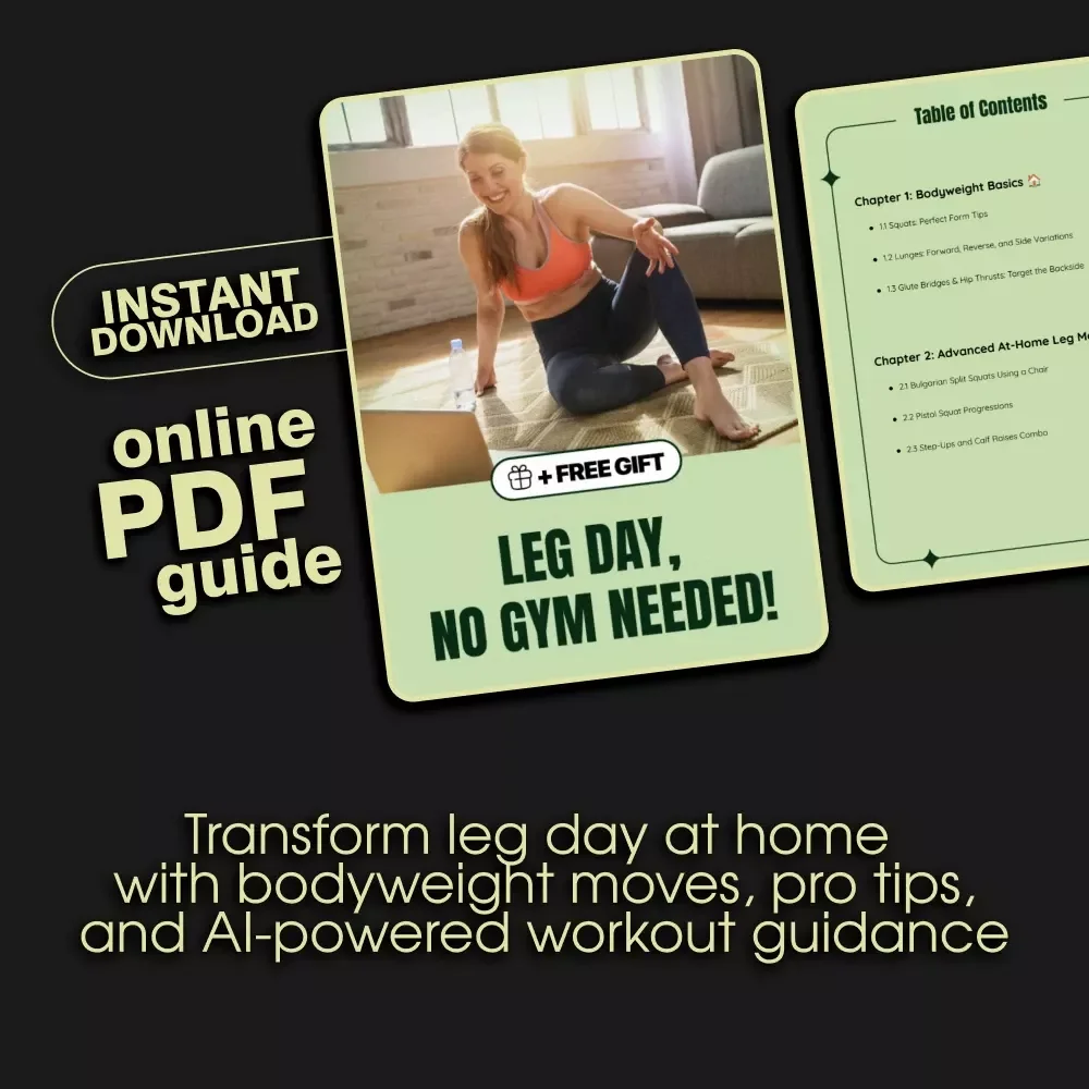 Leg Day, No Gym Needed! 🦵 At-Home Guide for Stronger Legs | Leg Day Workouts at Home eBook