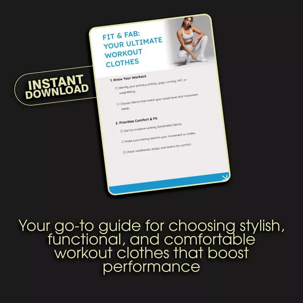 Fit & Fab: Your Ultimate Workout Clothes Checklist | Digital Download for Choosing the Best Workout Clothes
