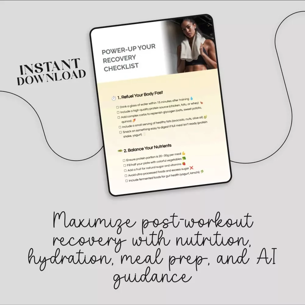Power-Up Your Recovery Checklist: The Ultimate Guide to Post-Workout Nutrition, Hydration, and Smart Meal Prep