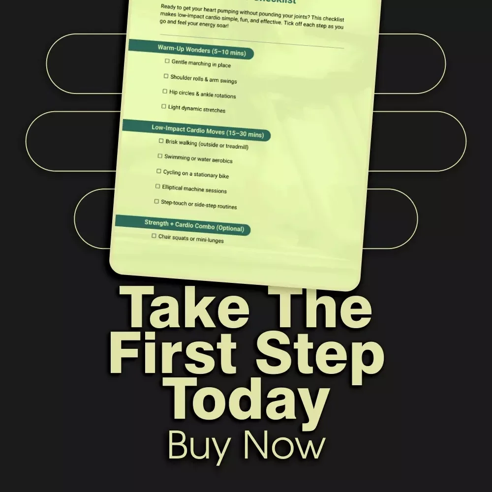 Bounce Less, Burn More: Your Low-Impact Cardio Checklist | Digital Fitness Download for Joint-Friendly Workouts