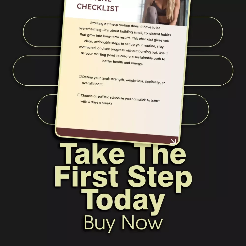 Kickstart Your Fitness Routine Checklist | Digital Download | How to Start a Fitness Routine | Simple Guide for Beginners