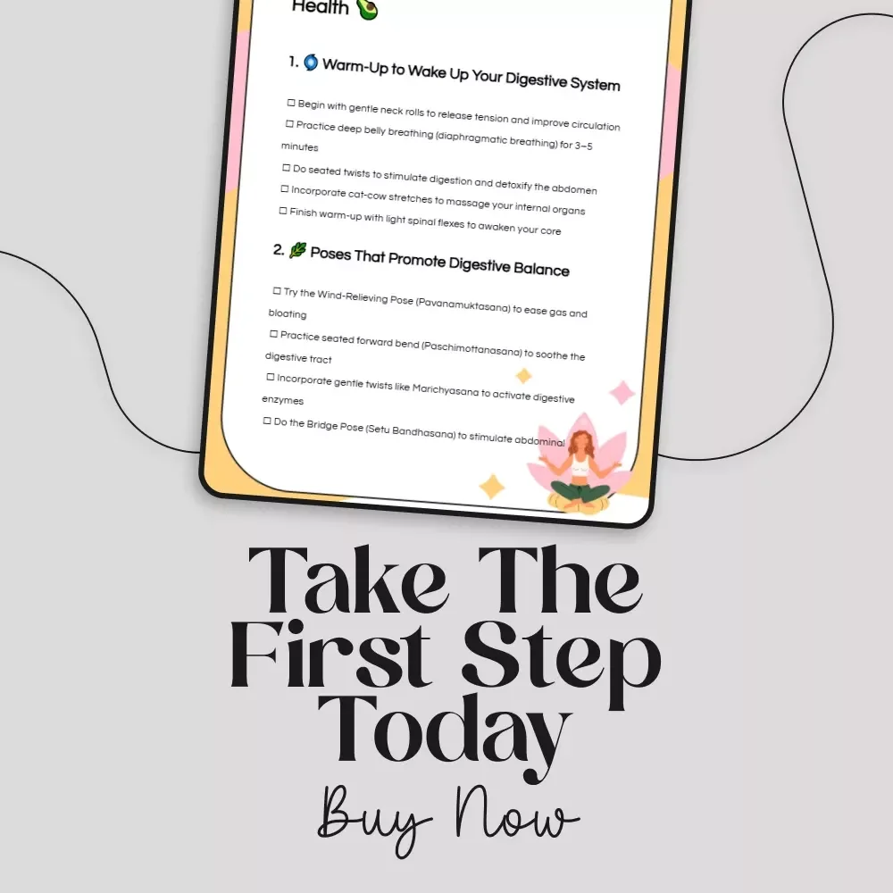 The Yoga Checklist for Digestive Health | Printable Wellness Guide | Yoga for Digestive Health | Gut-Brain Harmony | Holistic Yoga Routine for Better Digestion