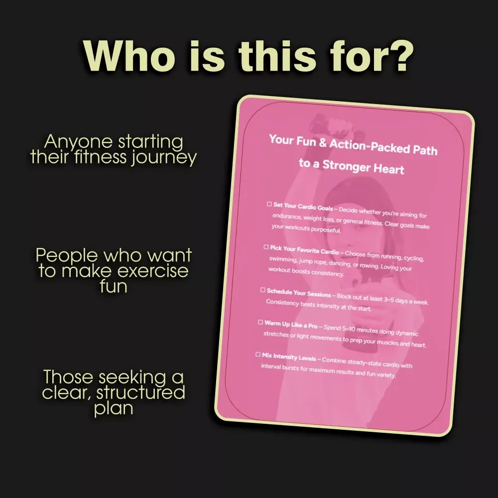 Your Fun & Action-Packed Path to a Stronger Heart: A Digital Cardio Workout Plan Checklist for Endurance & Weight Loss