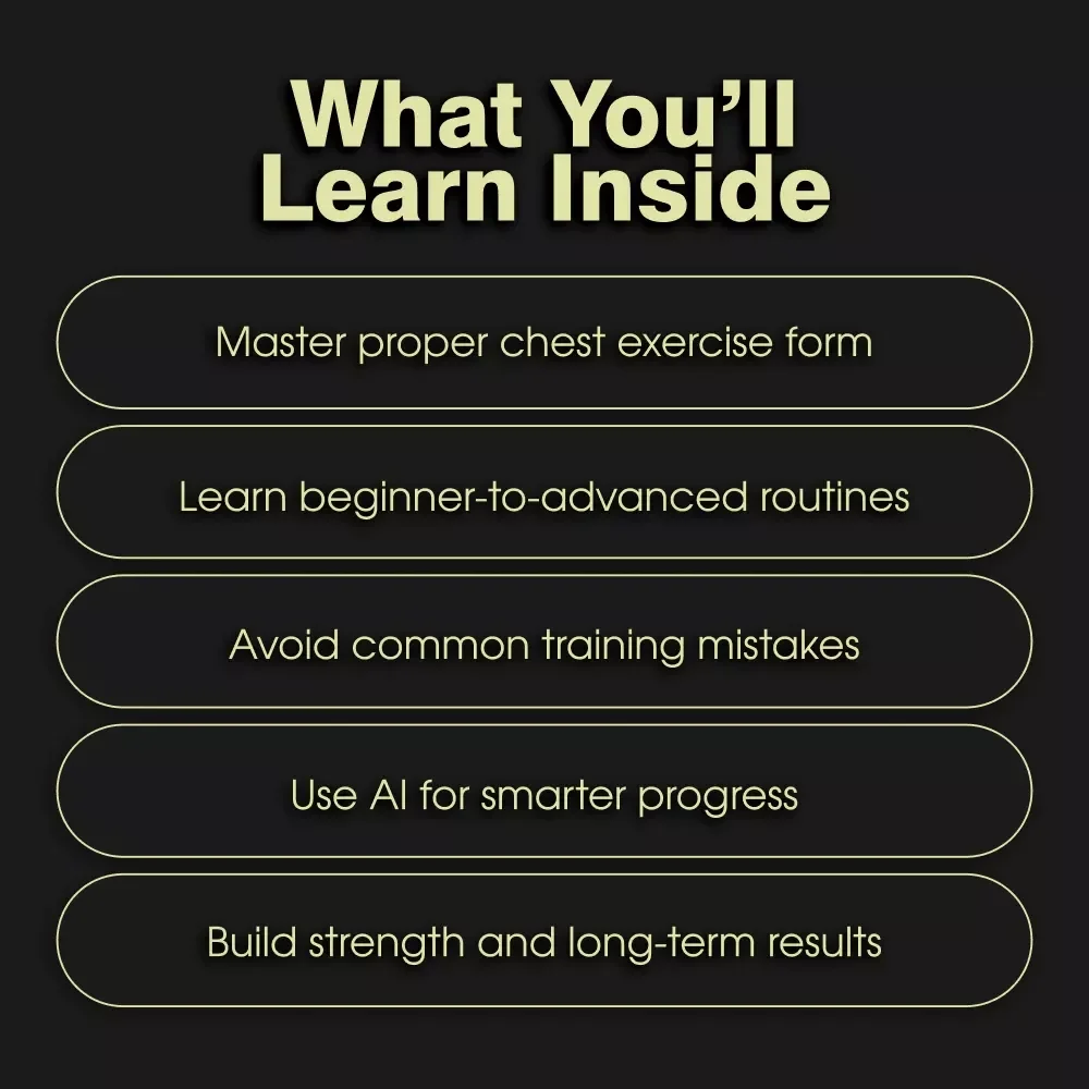 Chest Workouts Unlocked | Complete Ebook for Stronger, Defined, and Balanced Chest Training Routines