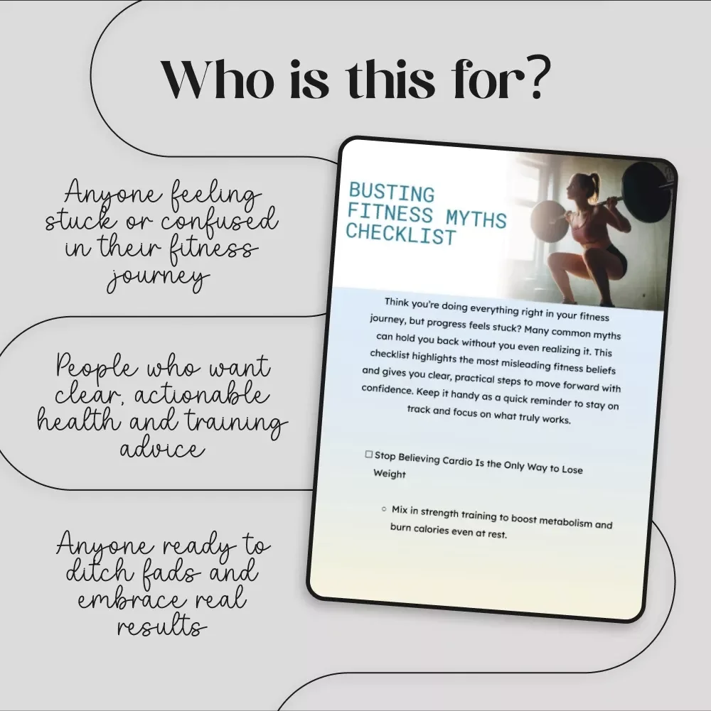 Busting Fitness Myths Checklist | Printable Fitness Guide | Digital Download for Beginners | Healthy Lifestyle eBook | Fitness Motivation & Wellness Planner