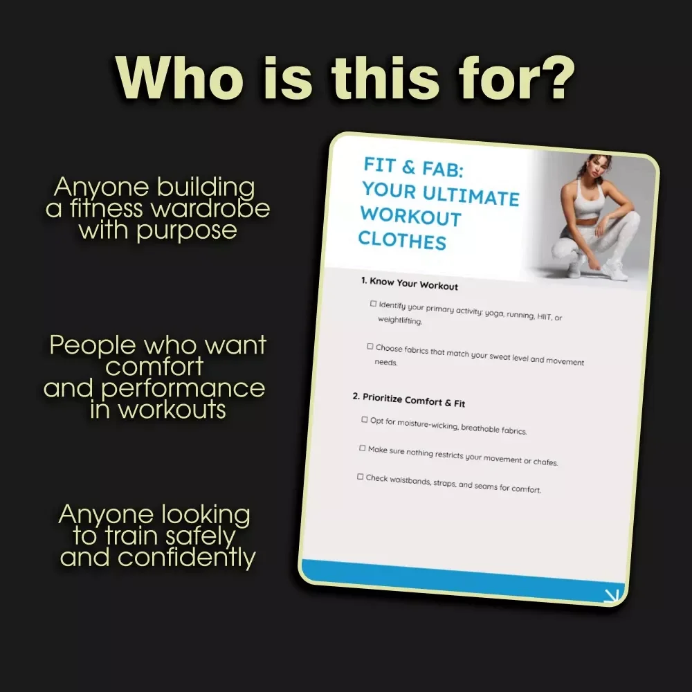 Fit & Fab: Your Ultimate Workout Clothes Checklist | Digital Download for Choosing the Best Workout Clothes