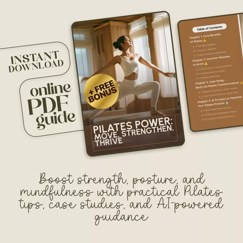 Pilates Power Move Strengthen Thrive Guide for Beginners and Enthusiasts | Benefits of Pilates Digital Download