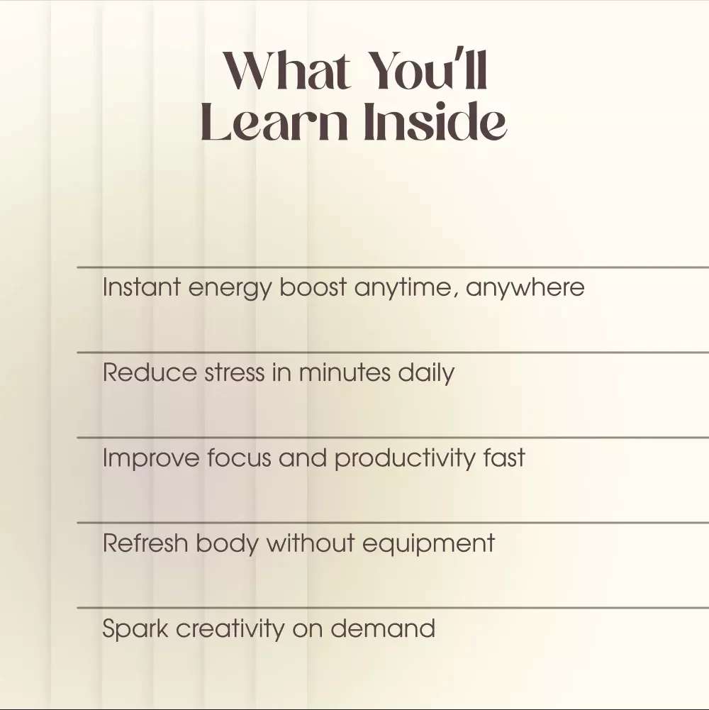 5-Minute Movement & Focus Boost Checklist | Digital Wellness Guide | Instant Download eBook for Energy, Productivity & Mindfulness