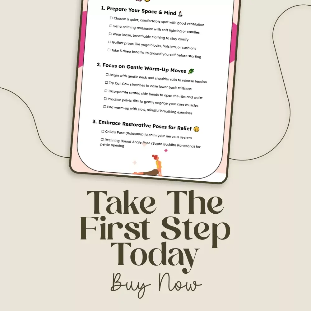 Your Yoga for Menstrual Health Checklist | Digital Download for Women | Restorative Yoga Guide for Menstrual Relief & Hormonal Balance | Printable Wellness Self-Care Routine