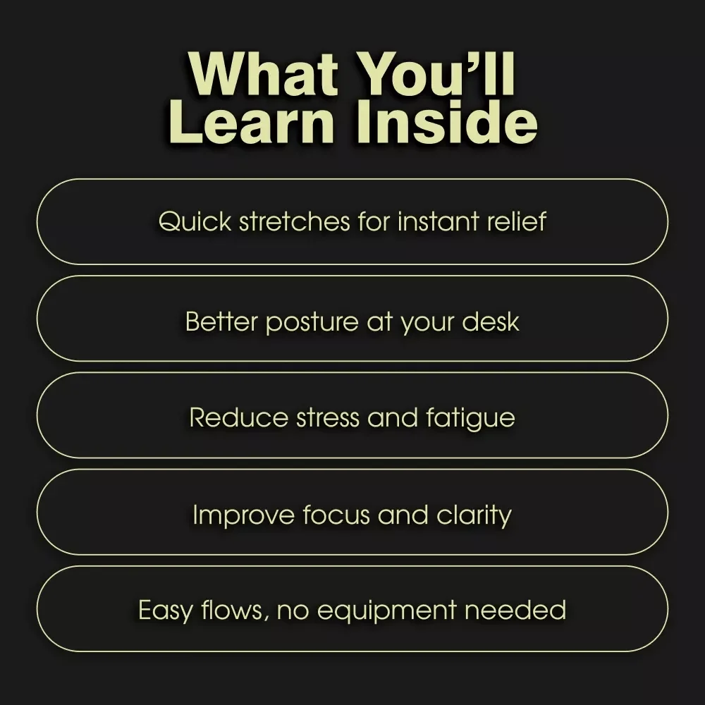 Gentle Yoga Flows Between Work Tasks Checklist | Digital Download Guide for Desk Stretches, Quick Resets & Mindful Breaks