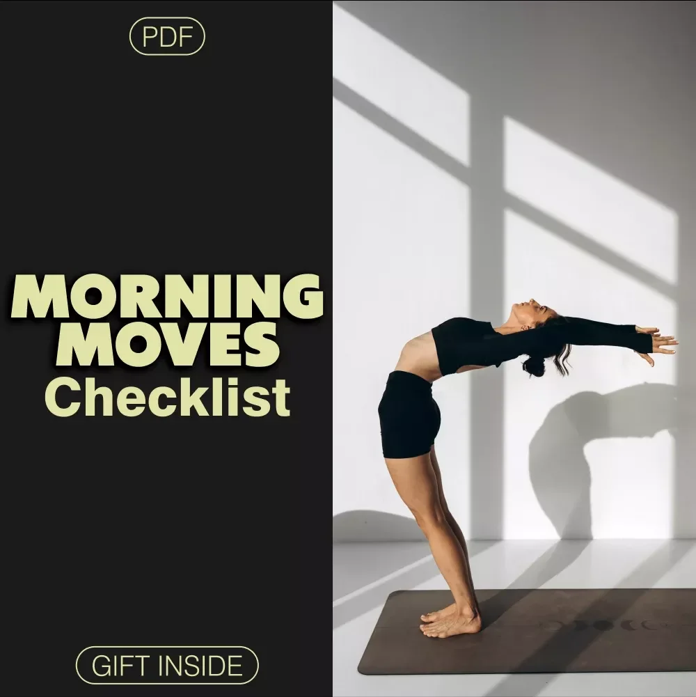 Morning Moves Checklist for Quick Routines to Jumpstart Focus | 10-Minute Morning Routine | Printable Fitness Guide | Digital Download Wellness Planner | Self Care Motivation Checklist