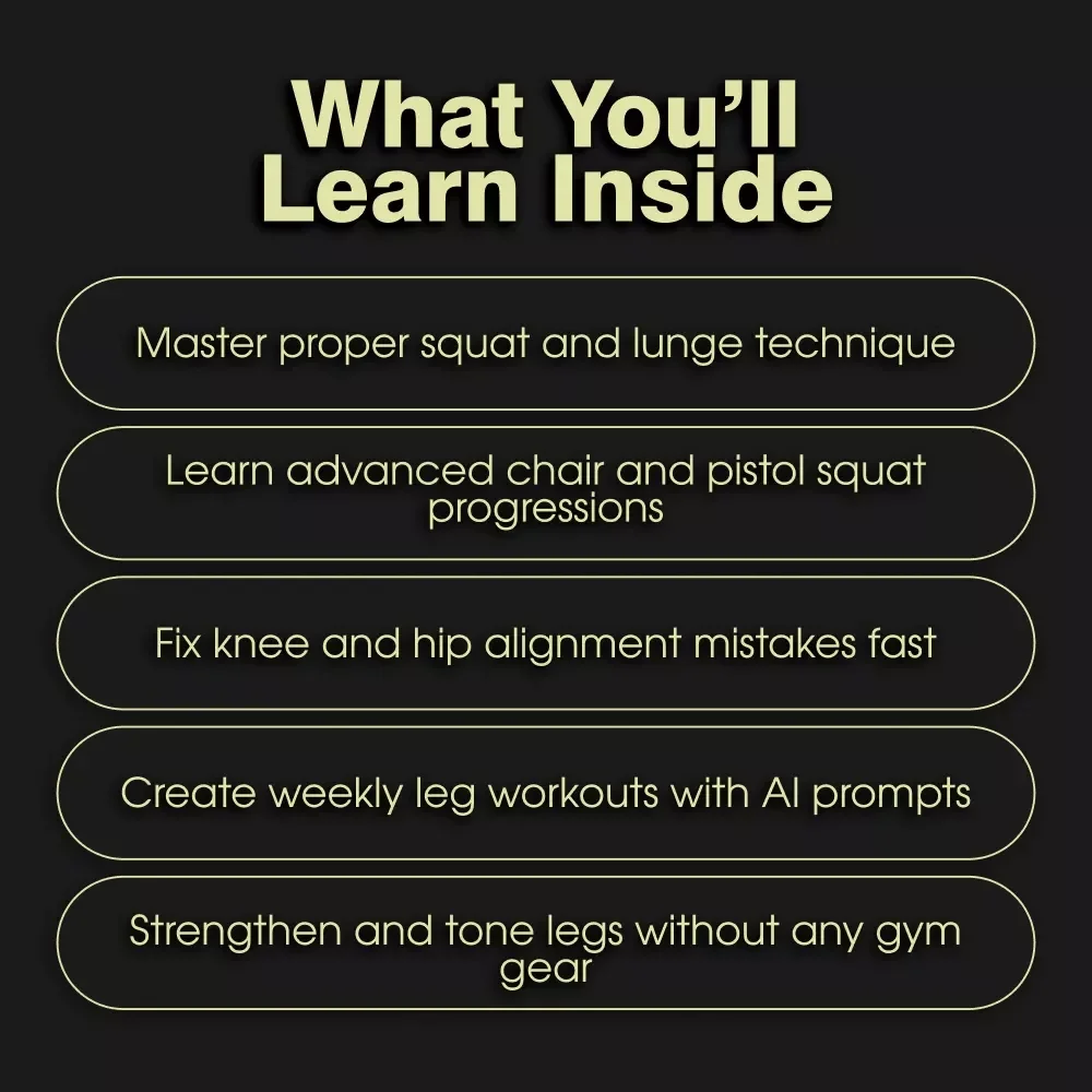 Leg Day, No Gym Needed! 🦵 At-Home Guide for Stronger Legs | Leg Day Workouts at Home eBook
