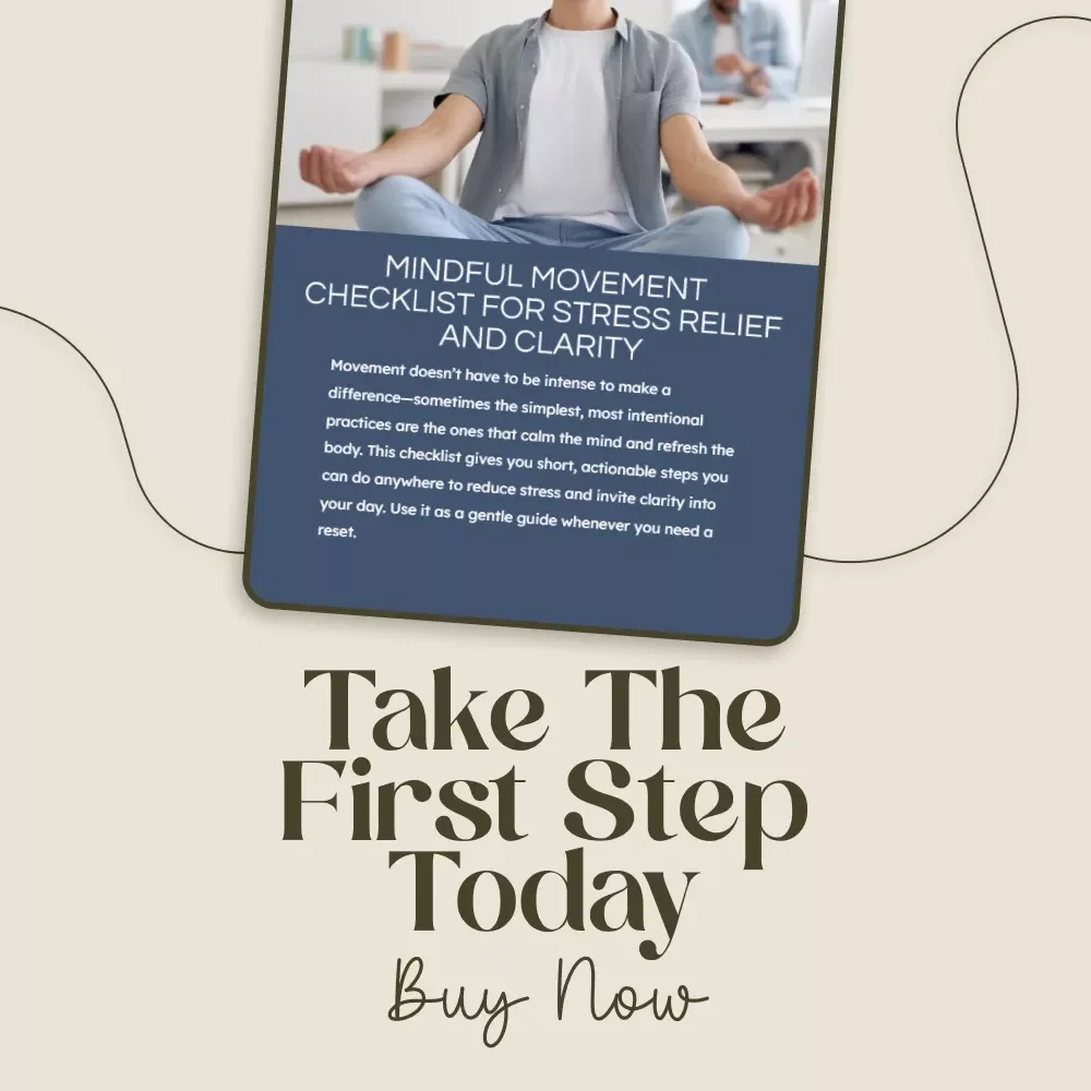 Mindful Movement Checklist for Stress Relief and Clarity | Printable Mindfulness Guide | Instant Download for Mindful Movement for Stress Reduction and Clarity | Self-Care Routine for Calm & Focus
