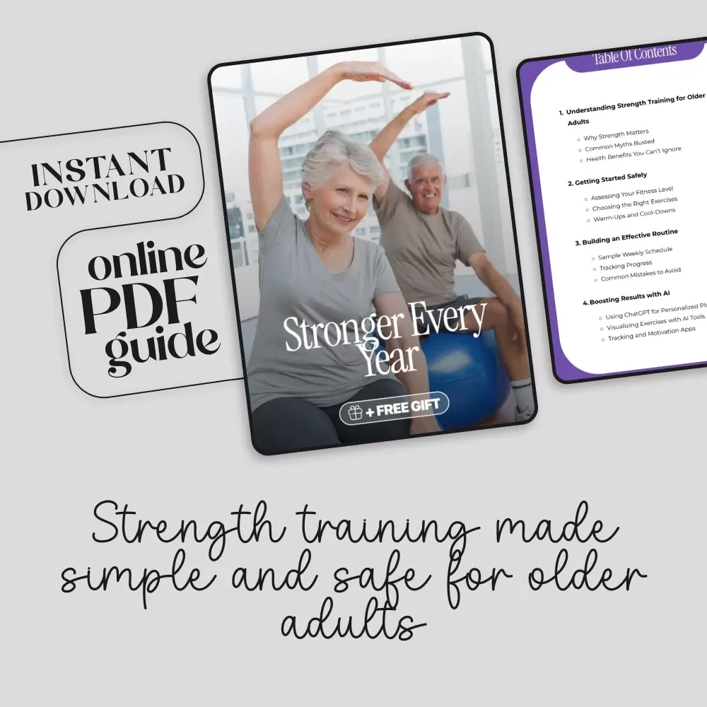 Stronger Every Year | Strength Training for Older Adults Guide | Digital Download Fitness & Wellness eBook