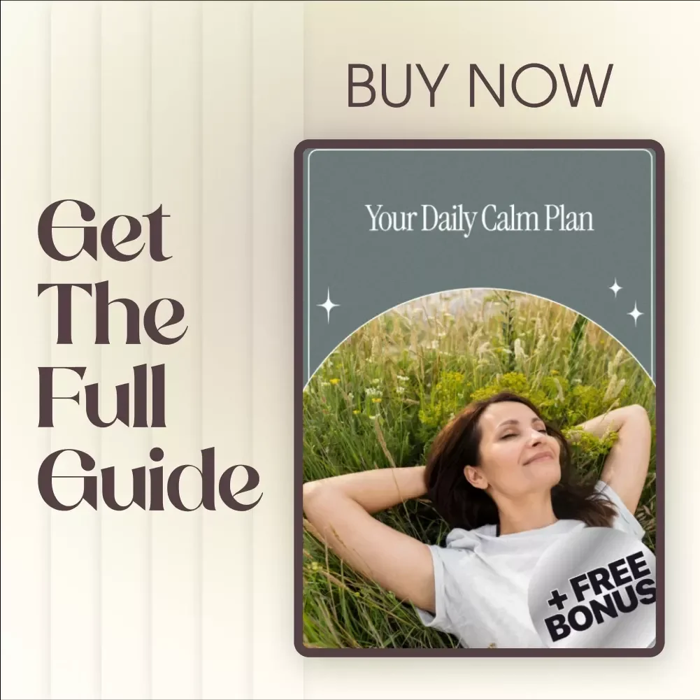Your Daily Calm Plan | Anxiety Relief Digital Download | eBook, Guide & Checklist for Stress Management, Mindfulness & Daily Routine
