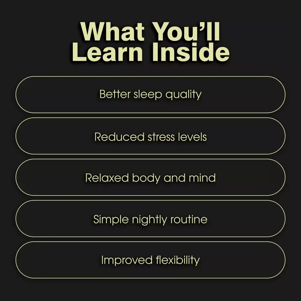 Yoga Before Bed: Your Sleep-Boosting Checklist | Digital Download | Relaxing Bedtime Routine | Yoga Before Bed for Better Sleep | Printable Night Routine Guide