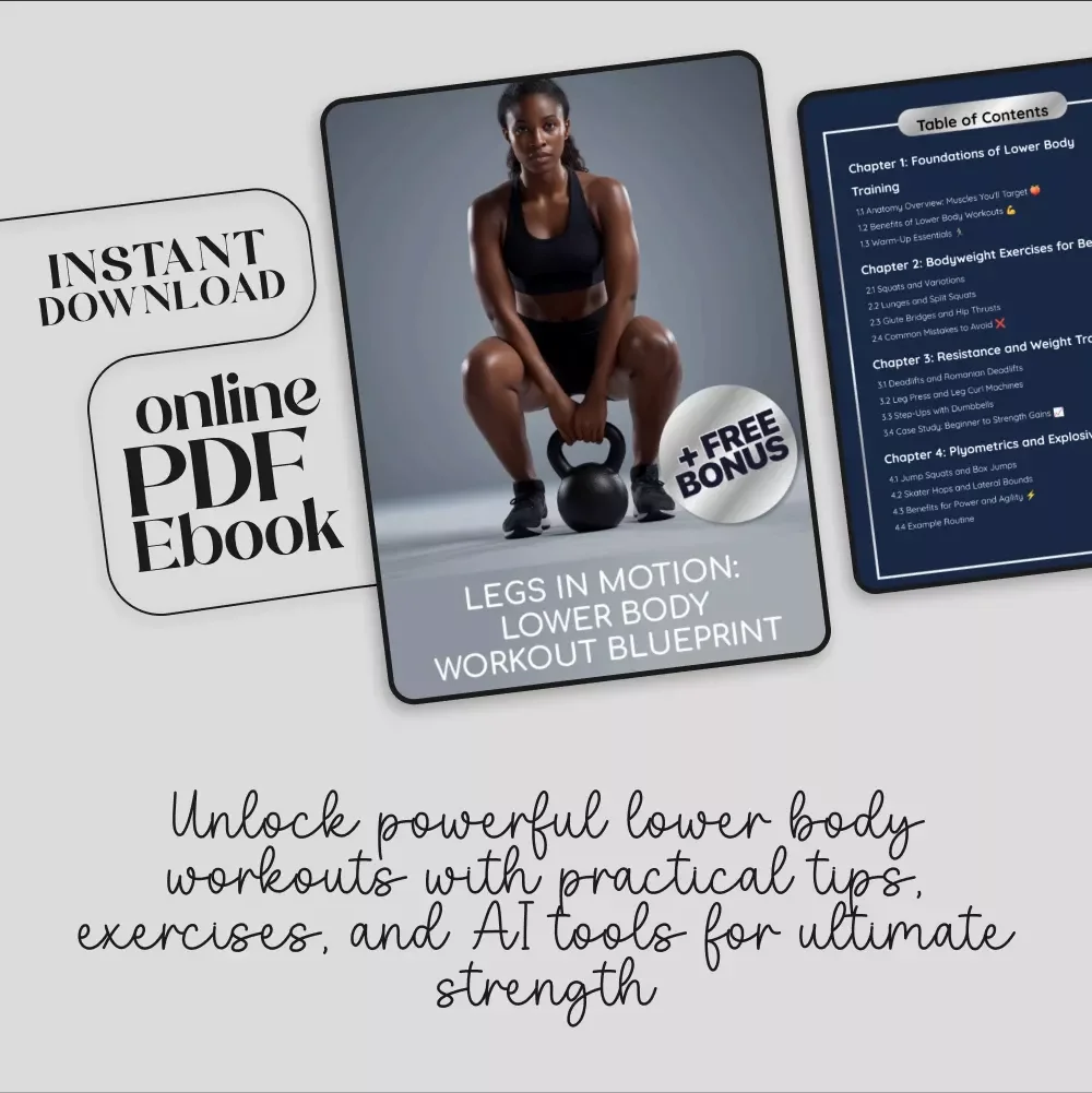 Legs in Motion: Lower Body Workout Blueprint eBook - Bodyweight, Resistance, Plyometric & Recovery Training Guide
