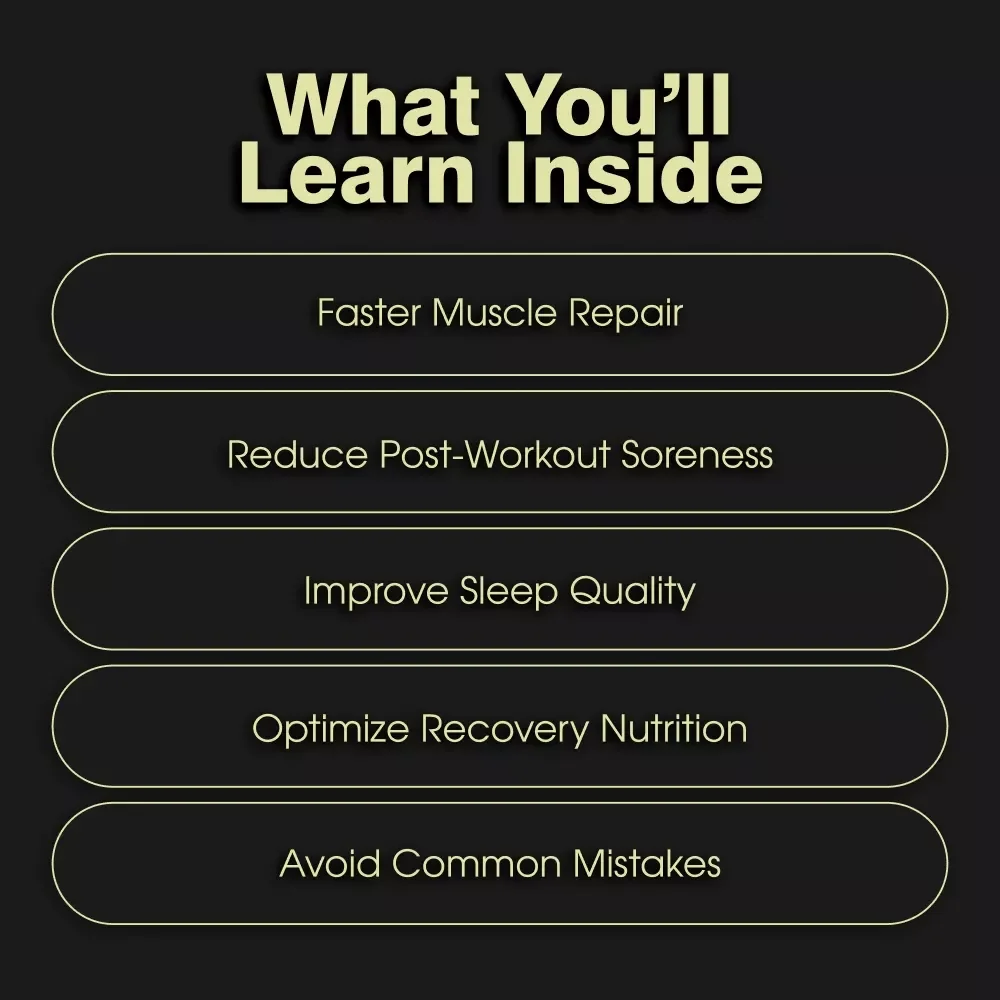 The Ultimate Post-Workout Recovery Plan Digital eBook | Maximize Your Gains & Reduce Soreness
