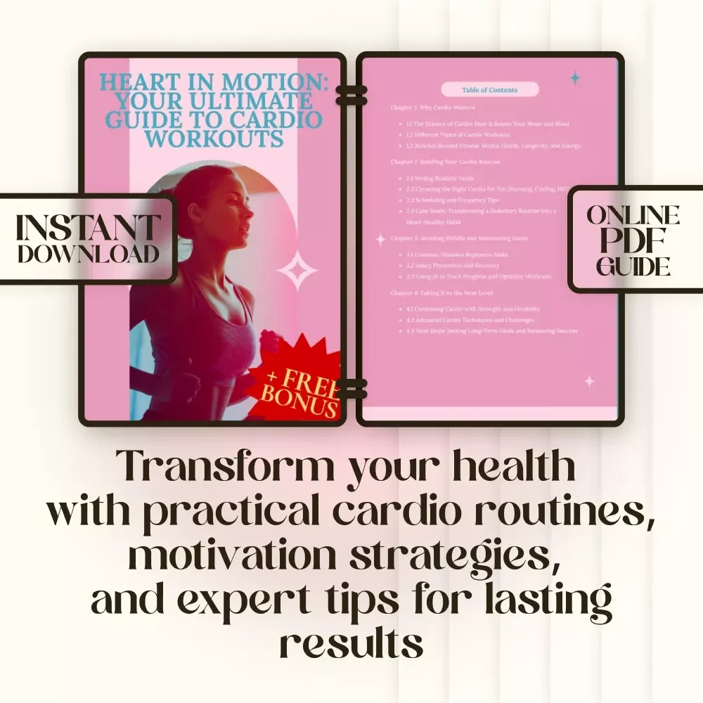 Heart in Motion: Your Ultimate Guide to Cardio Workouts – Digital Fitness Guide for Beginners & Advanced Training