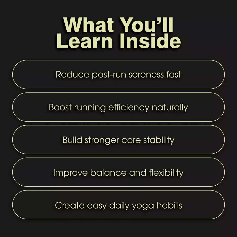 Yoga for Runners Checklist | Digital Download for Flexibility, Recovery & Core Stability | Yoga for Runners Guide