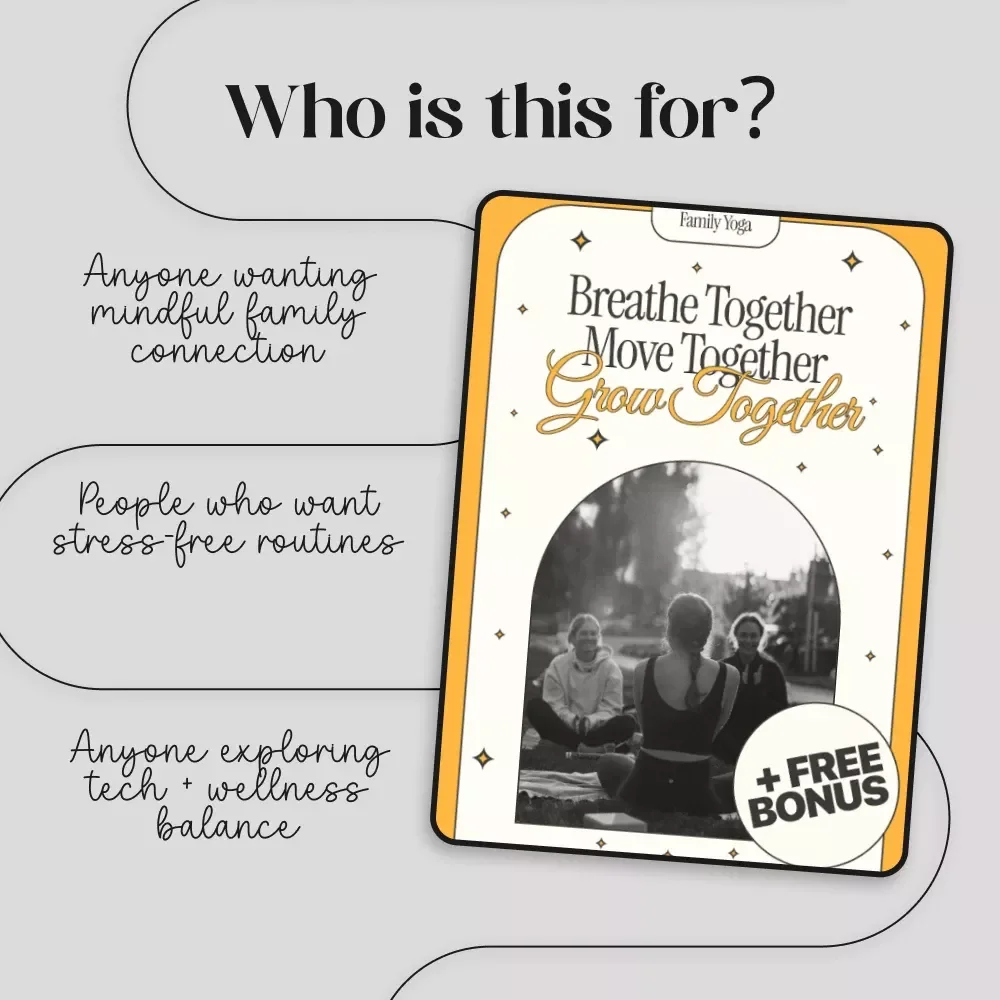 Breathe Together Move Together Grow Together | Family Yoga Routines eBook for Parents & Kids | Digital Download Guide for Mindful Family Wellness