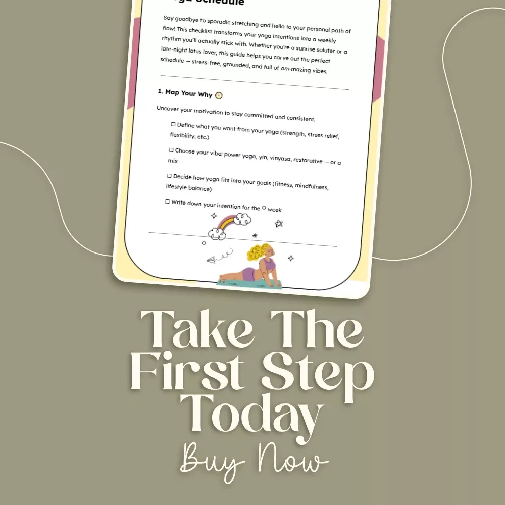 The Checklist to Plan Your Weekly Yoga Schedule | How to Plan a Weekly Yoga Schedule | Digital Download Printable Checklist for Yoga Routine & Mindful Living