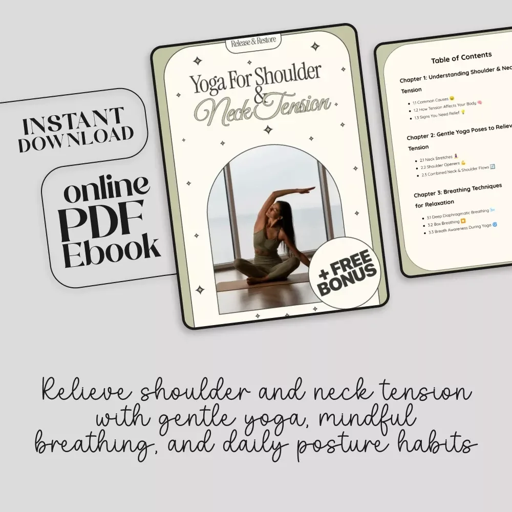 Release & Restore: Yoga for Shoulder & Neck Tension | Digital Ebook for Gentle Relief, Breathing Techniques & Daily Habits