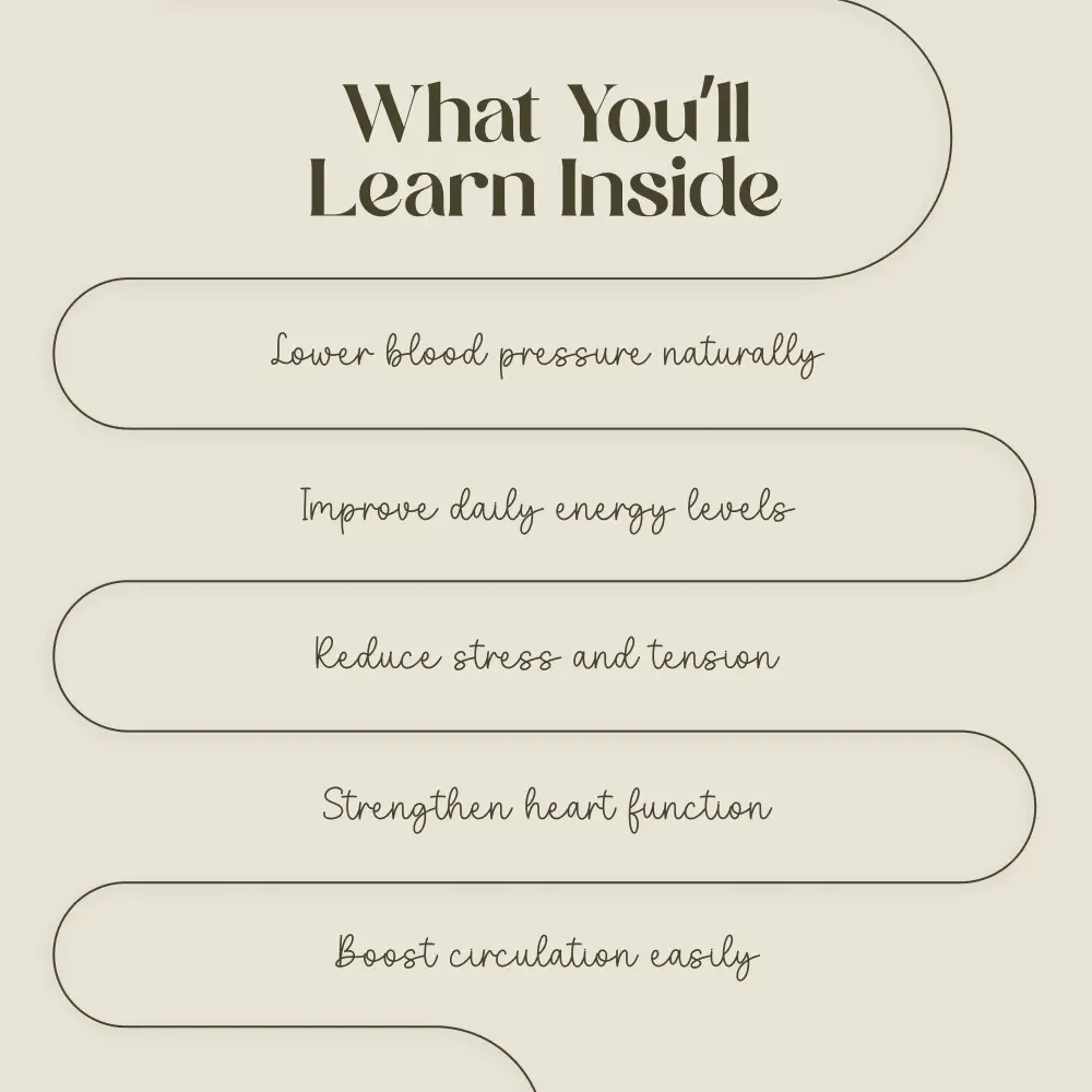 Yoga Moves for a Healthy Cardiovascular System | Heart Wellness Digital Ebook | Yoga for Heart Health Guide with Breathing, Poses & Routines