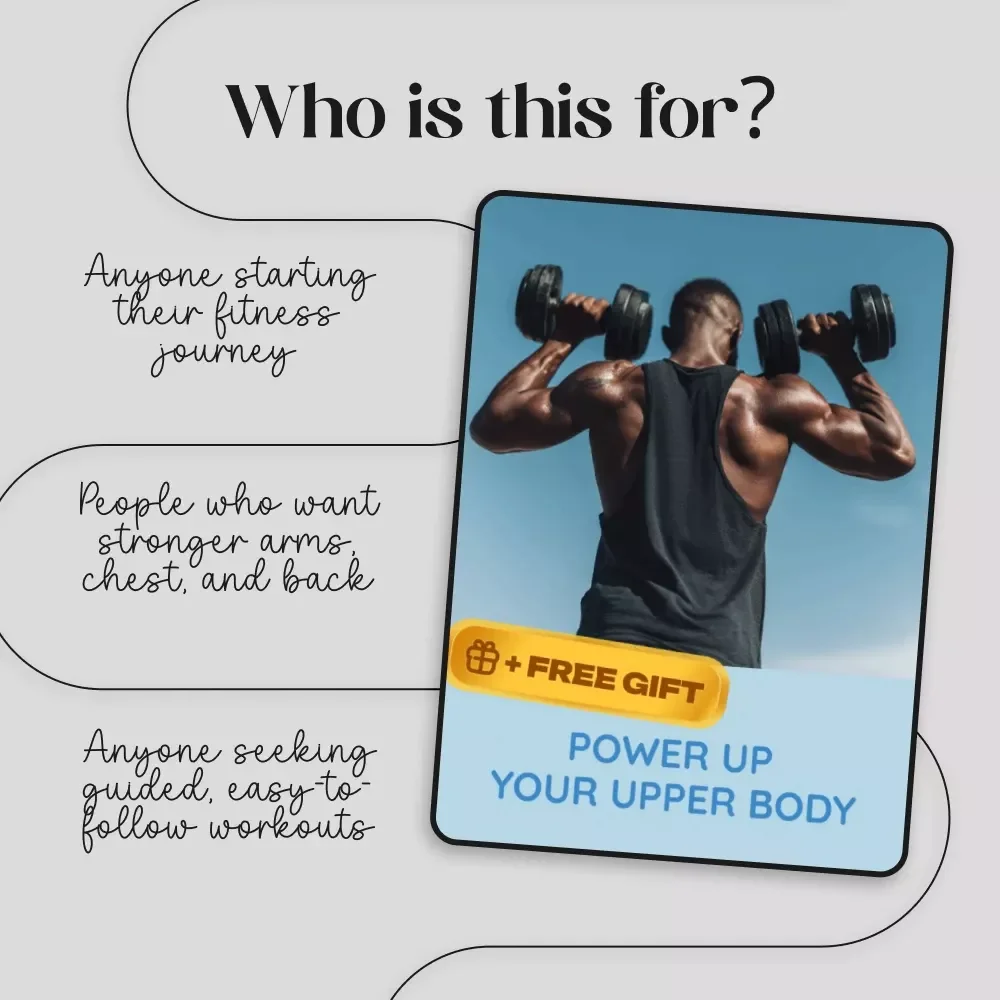 Power Up Your Upper Body 💪 Upper Body Workout Guide for Strength, Form & Motivation | Digital Download PDF eBook