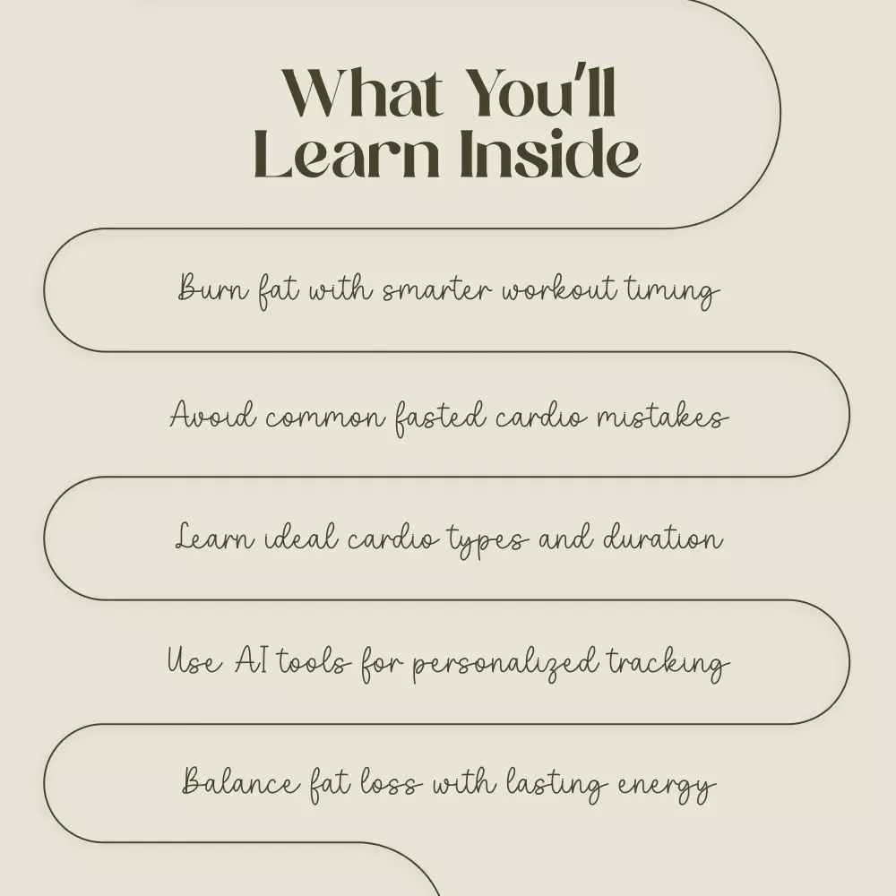 Fasted Cardio Unlocked: Boost Fat Burn Without Losing Energy | Digital Fitness Ebook on Fasted Cardio Training, Benefits, Mistakes, and AI Optimization