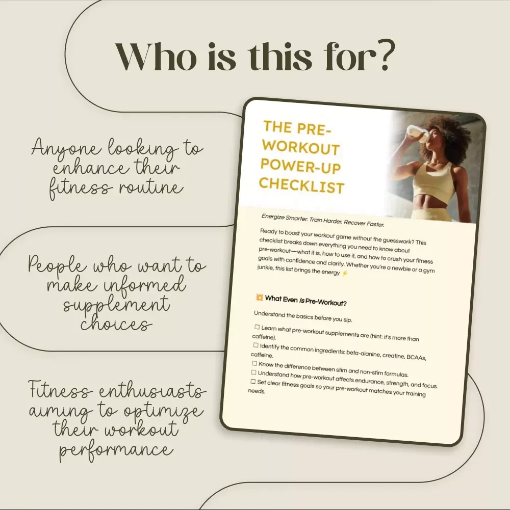 The Pre-Workout Power-Up Checklist: Your Ultimate Guide to Boosting Energy, Strength & Focus