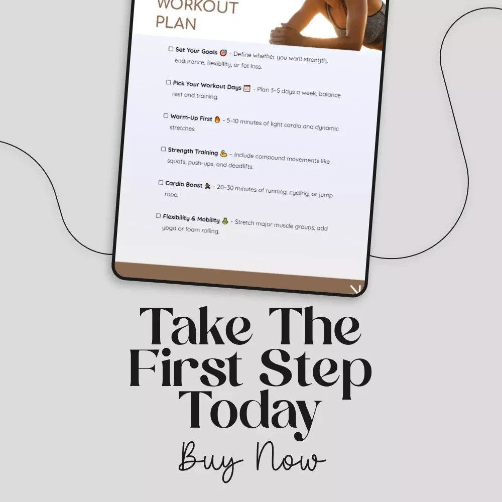 Get Moving: Your Ultimate Workout Plan | Printable Fitness Checklist | Workout Exercises Schedule Digital Download