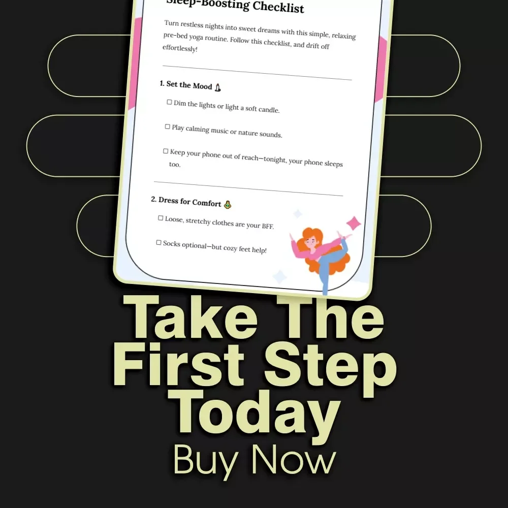 Yoga Before Bed: Your Sleep-Boosting Checklist | Digital Download | Relaxing Bedtime Routine | Yoga Before Bed for Better Sleep | Printable Night Routine Guide
